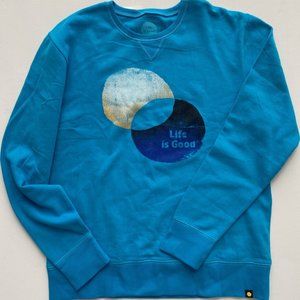 Life is Good Go to Crew Sweatshirt Bright Blue